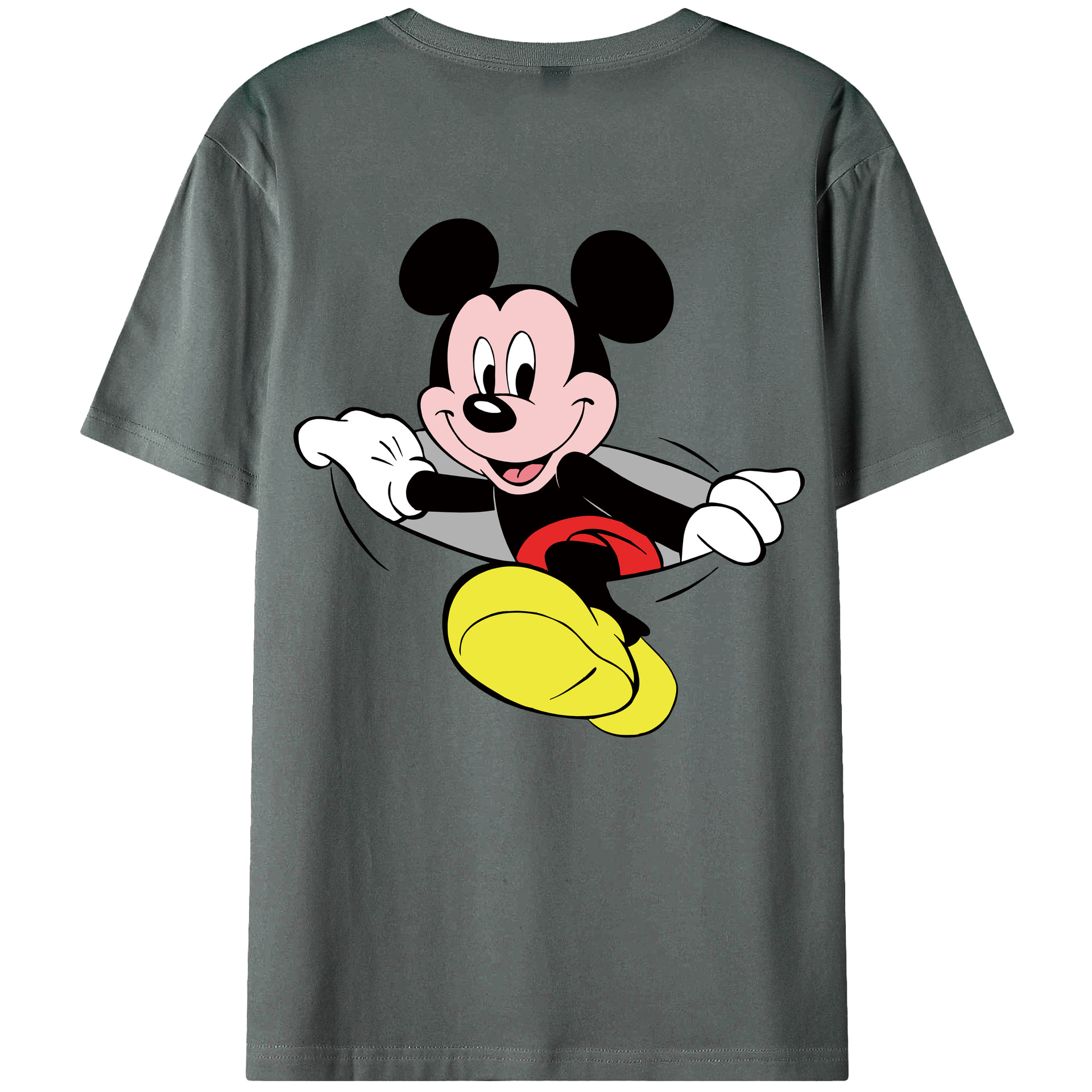 （画像用） ミッキーマウス Mickey Mouse 綿100％半袖Tシャツ（背面プリント）